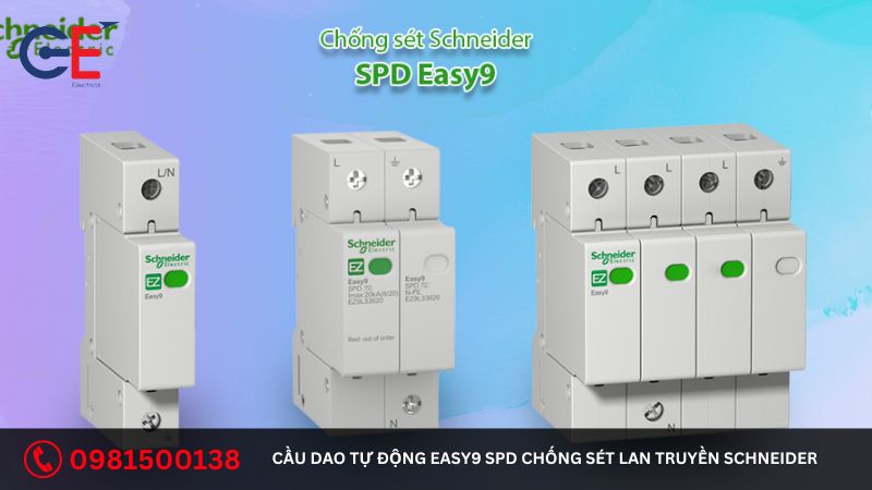 Đặc điểm của cầu dao tự động Easy9 SPD chống sét lan truyền Schneider