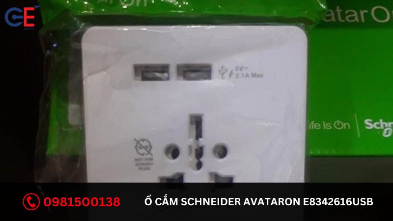 Đặc điểm của công tắc ổ cắm Schneider AvatarOn E8342616USB