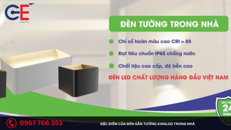 Đặc điểm của đèn gắn tường Kingled trong nhà 