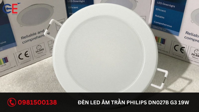 Đặc điểm của đèn LED âm trần Philips DN027B G3 19W