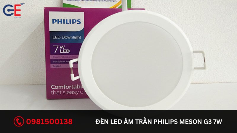 Đặc điểm của đèn LED âm trần Philips Meson G3 7W