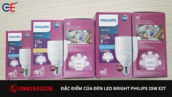 Đặc điểm của đèn LED Bright Philips 15W E27