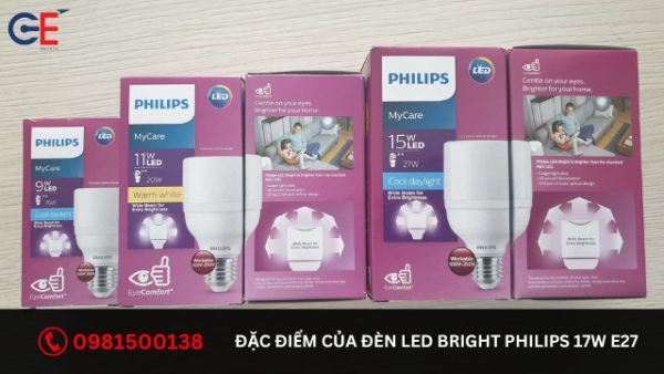Đặc điểm của đèn LED Bright Philips 17W E27
