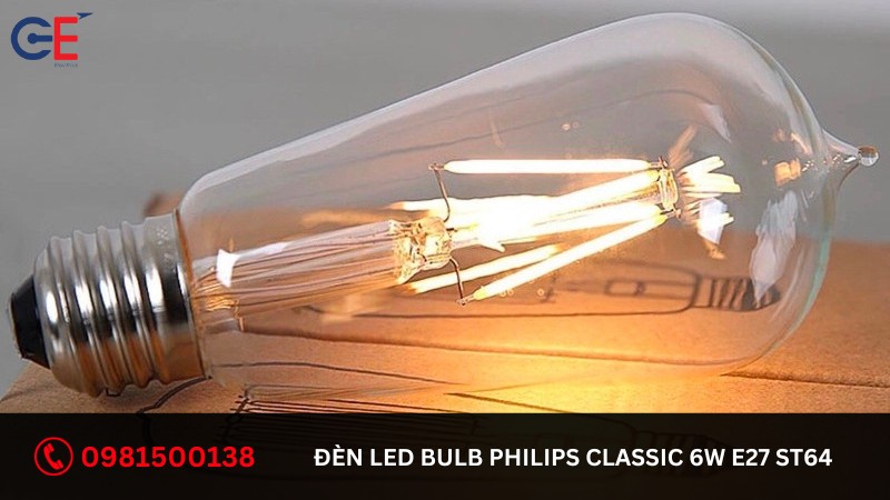 Đặc điểm của đèn LED Bulb Philips Classic 6W E27 ST64