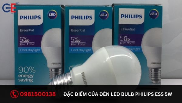 Đặc điểm của đèn LED Bulb Philips Essential 5W E27 VN