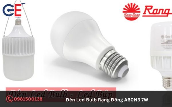 Đặc điểm của đèn Led Bulb Rạng Đông A60N3 7W