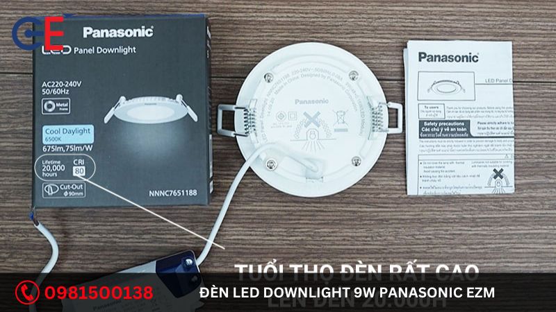 Đặc điểm của đèn Led Downlight 9W Panasonic EZM 