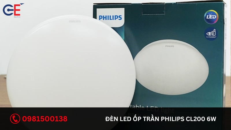 Đặc điểm của đèn LED Ốp Trần Philips CL200 6W