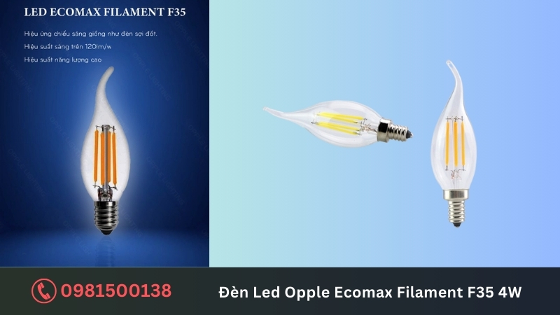 Đặc điểm của đèn Led Opple Ecomax Filament F35 4W