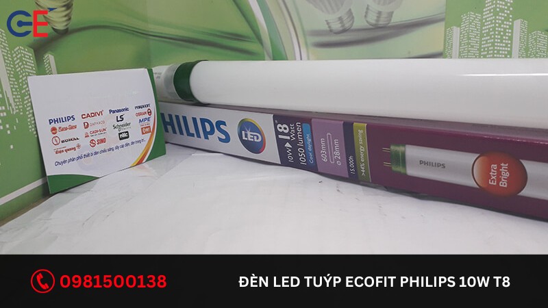 Đặc điểm của đèn LED Tuýp Ecofit Philips 10W T8
