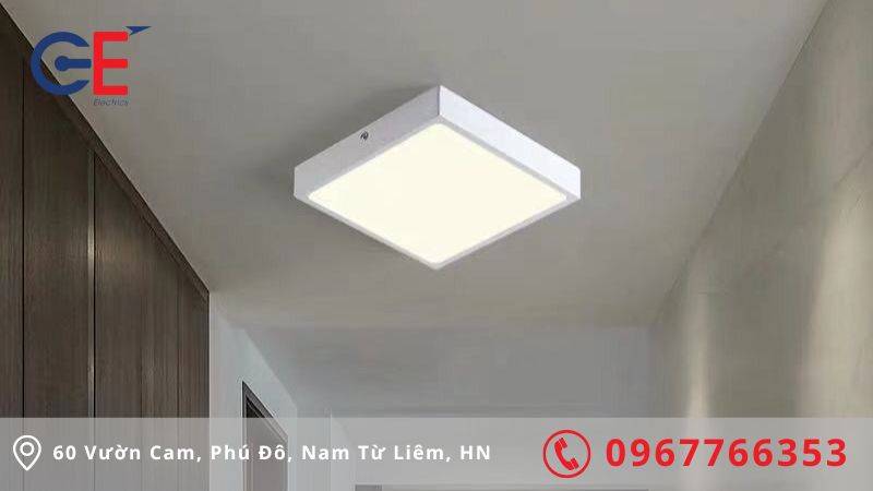 Cấu tạo của đèn ốp trần vuông 18W Asia