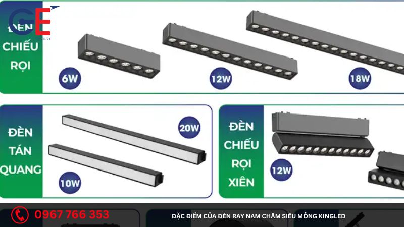 Đặc điểm của đèn ray nam châm siêu mỏng Kingled