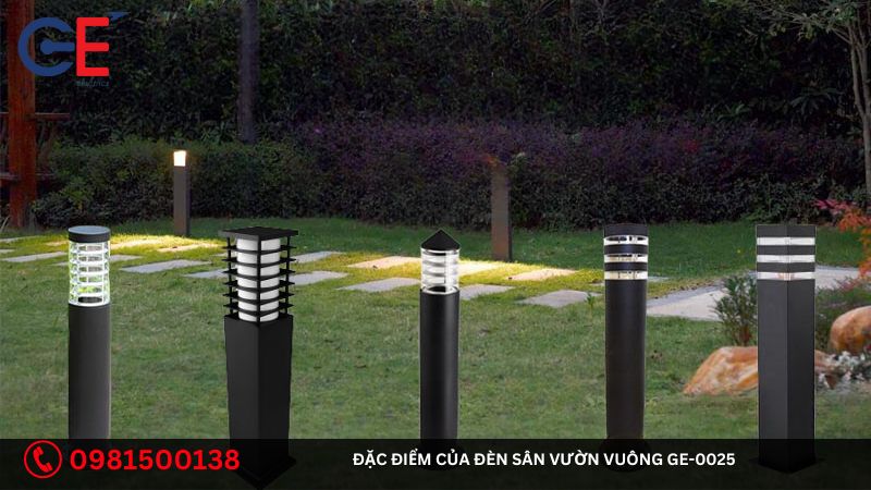 Đặc điểm của đèn sân vườn vuông GE-0025