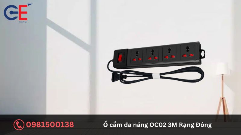 Đặc điểm của ổ cắm đa năng OC02 3M Rạng Đông