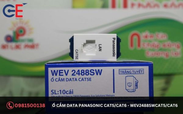 Đặc điểm của ổ cắm data Panasonic CAT5/CAT6 - WEV2488SWCAT5/CAT6 