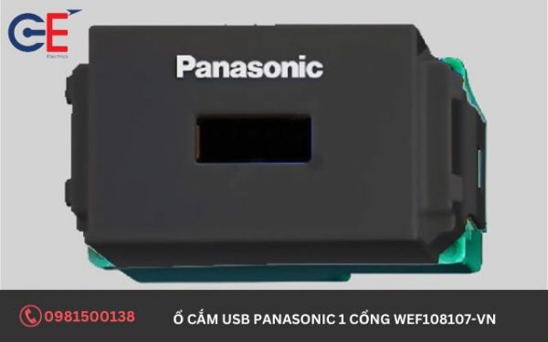 Mô tả chi tiết về ổ cắm USB Panasonic 1 cổng WEF108107-VN 