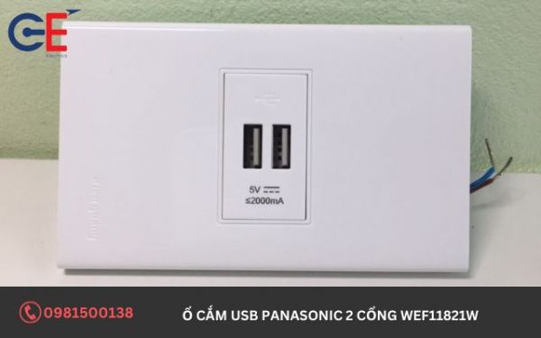 Đặc điểm, ưu điểm của ổ cắm USB Panasonic 2 cổng WEF11821W