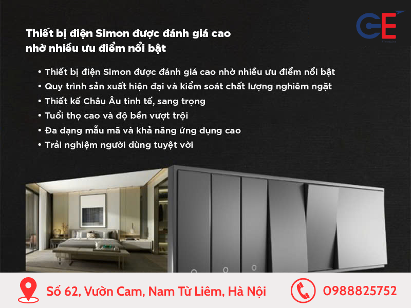 Đặc điểm của thiết bị điện Simon