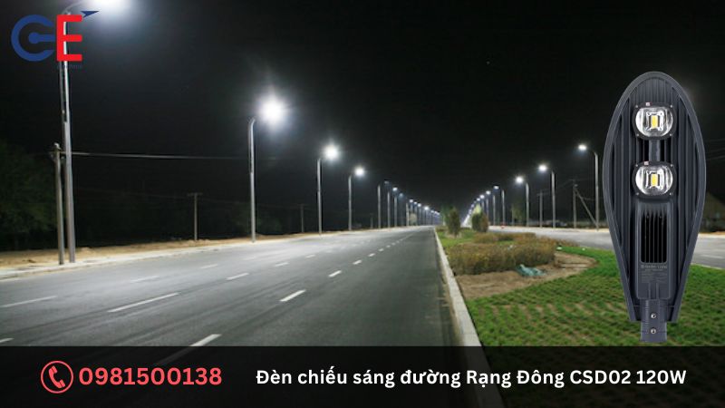 Đặc điểm nổi bật của đèn chiếu sáng đường Rạng Đông CSD02 120W 