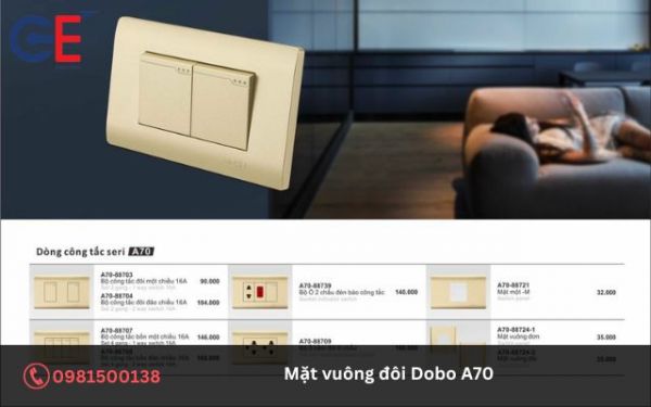 Đặc điểm, tính năng của mặt vuông đôi Dobo A70
