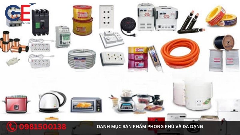 Danh mục sản phẩm phong phú và đa dạng