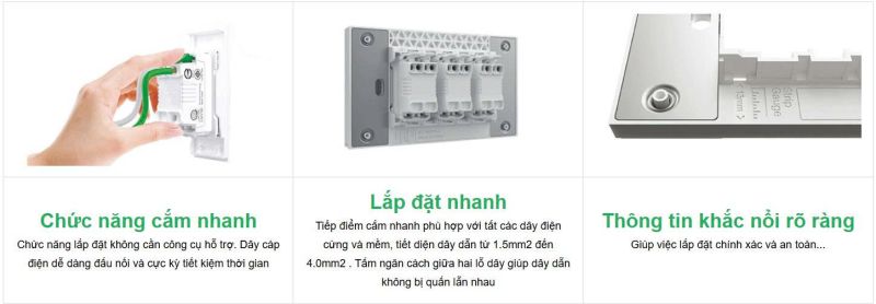 Tính năng của bộ công tắc Avataron A Schneider