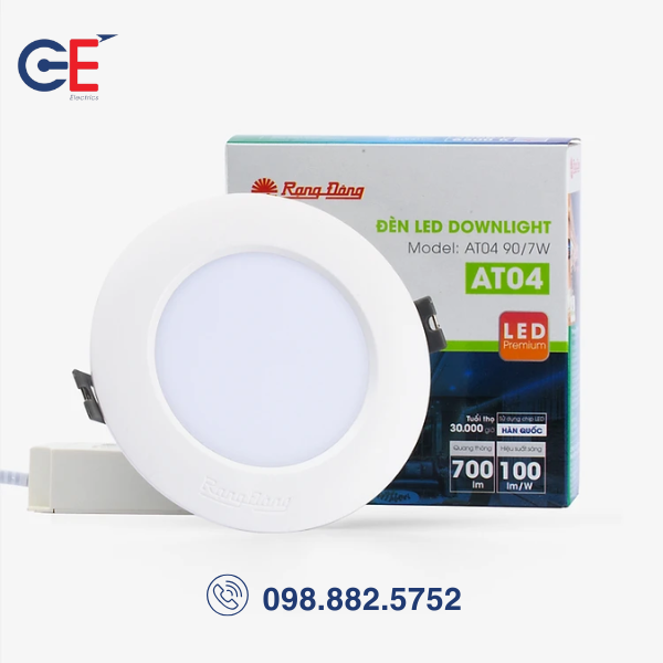 Tính năng nổi bật của Đèn LED Downlight Rạng Đông AT04 90/7W
