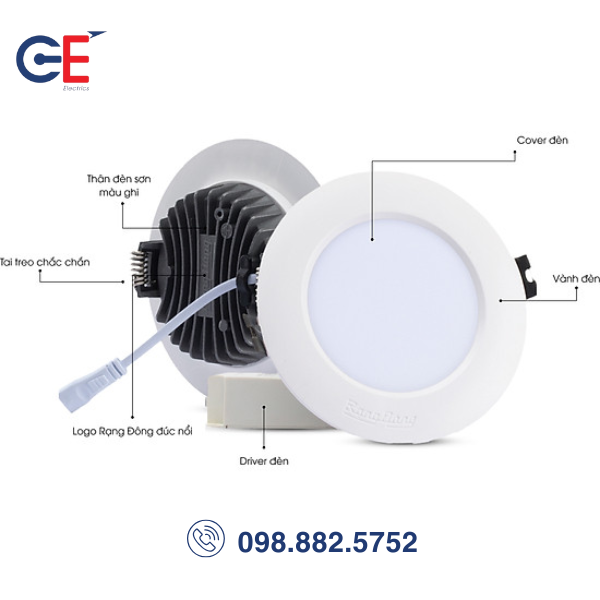 Ưu điểm đèn LED Downlight Rạng Đông AT04 110/7W