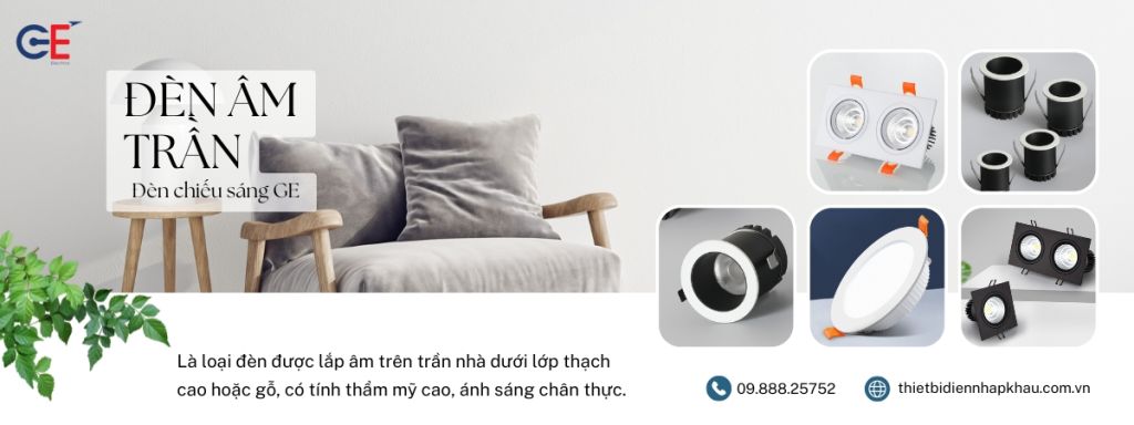 đèn âm trần ge