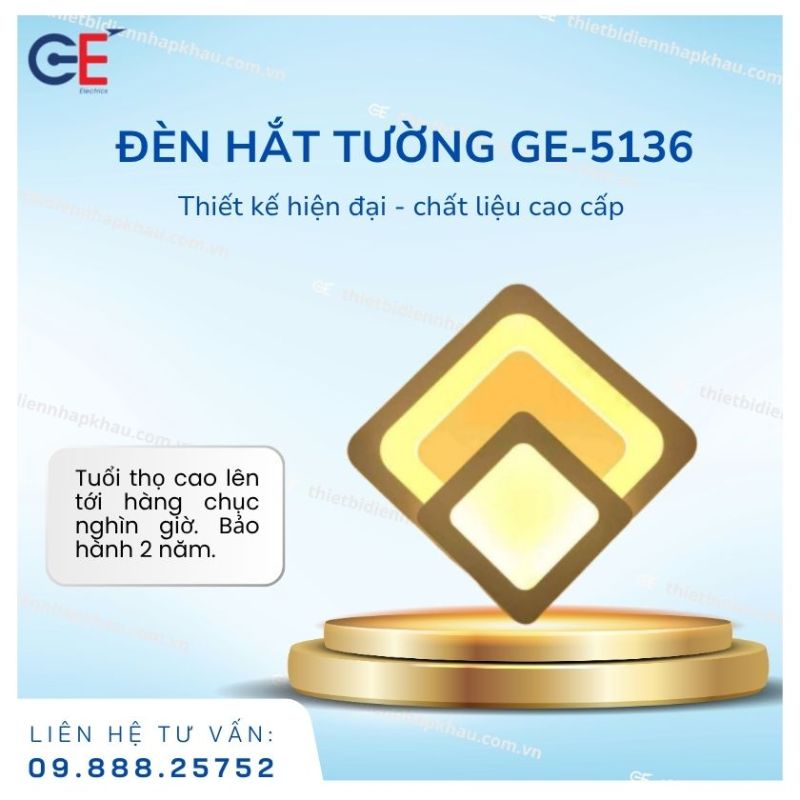 Đèn chiếu sáng gắn tường GE-5136 tuổi thọ cao
