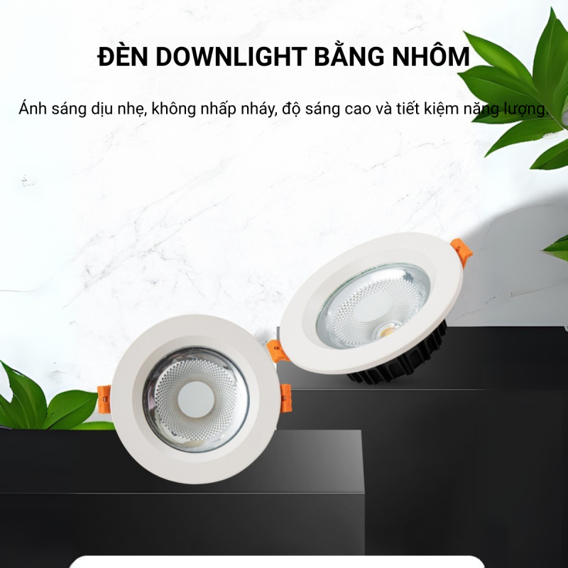 Đèn downlight bằng nhôm