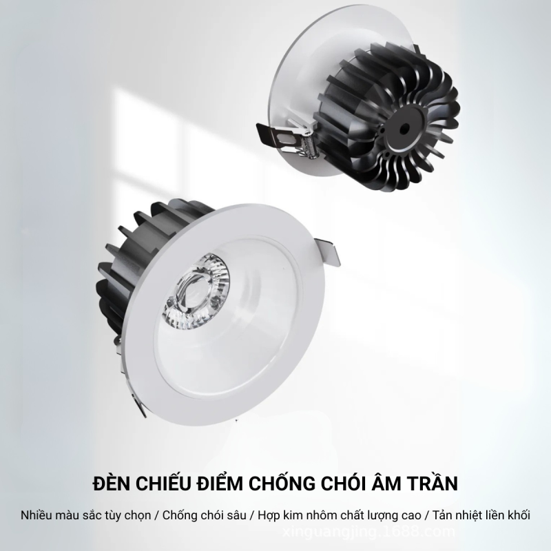 Đèn downlight tản nhiệt liền khối