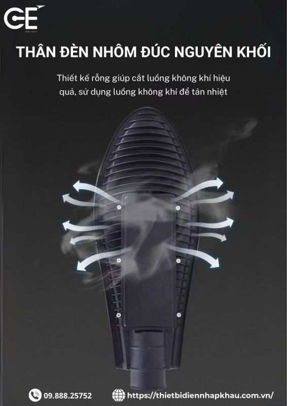 Đèn đường led Philips 200w tản nhiệt hiệu quả