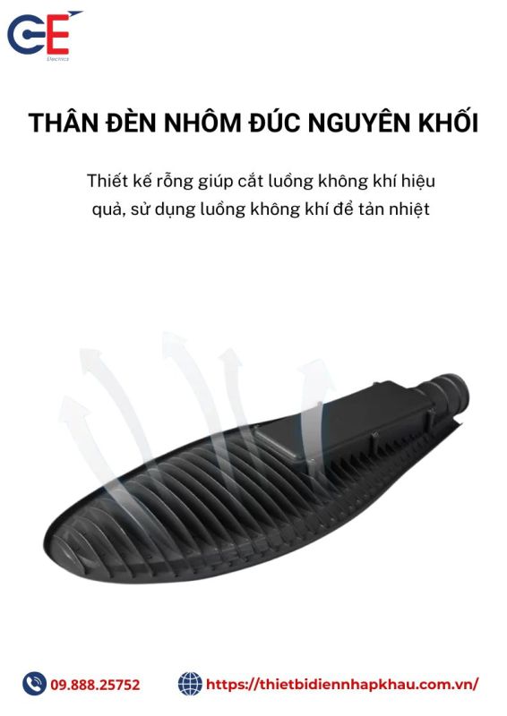 Đèn đường led Philips 50w tản nhiệt nhôm