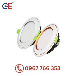 Đèn Led âm trần Diamond viền màu mặt cong đổi màu Kingled