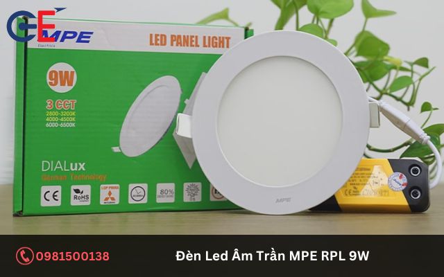 Đèn LED Âm Trần MPE RPL 9W - Thiết Bị Điện GE