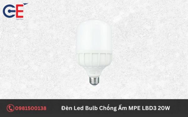 Đặc điểm của đèn Led Bulb Chống Ẩm MPE LBD3 20W