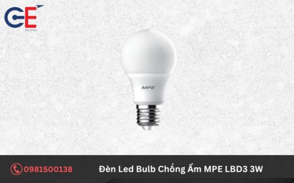 Đặc điểm của đèn Led Bulb Chống Ẩm MPE LBD3 3W