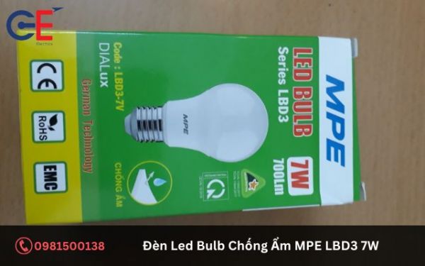 Ứng dụng của đèn Led Bulb Chống Ẩm MPE LBD3 7W