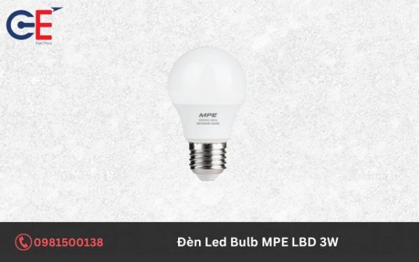 Cấu tạo của đèn Led Bulb MPE LBD 3W