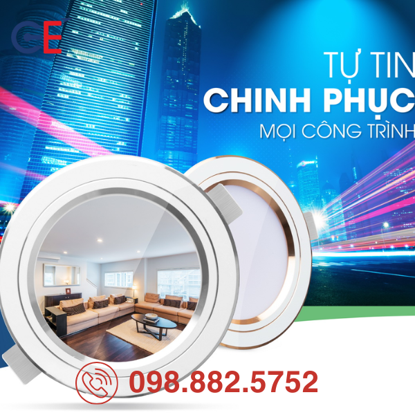 Đèn LED Downlight Rạng Đông đổi màu AT20 90/8W 10W tính thẩm mỹ 