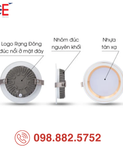 Đèn LED Downlight Rạng Đông đổi màu AT26 110/10W 12W hiệu suất cao