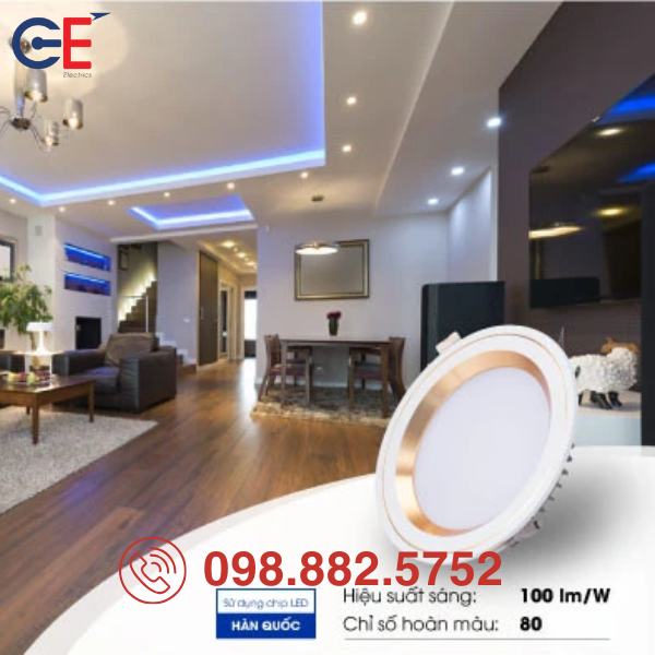 Đèn LED Downlight Rạng Đông đổi màu AT26 110/10W 12W nâng tầm không gian 