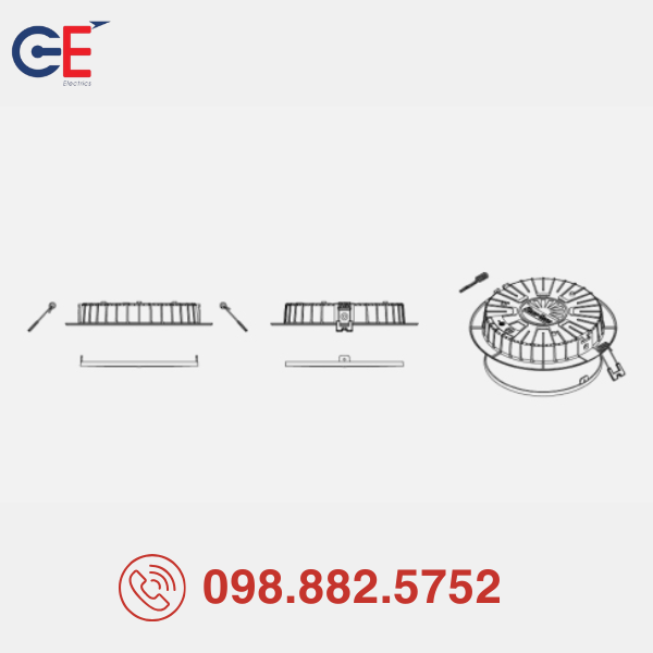 Đèn LED Downlight Rạng Đông AT30 195/30W thiết kế thanh lịch 