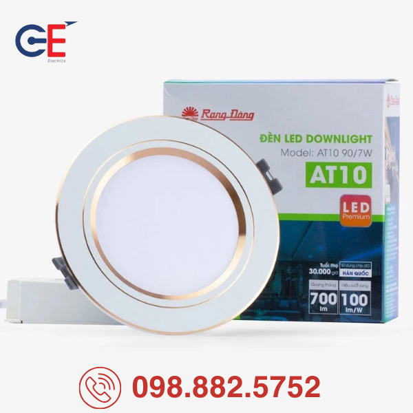 Đèn LED Downlight Rạng Đông đổi màu AT10 90/7W 9W