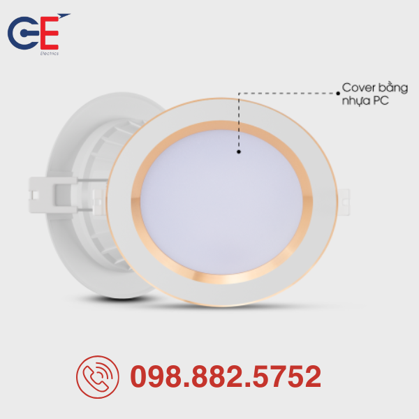Đèn LED Downlight Rạng Đông AT56 110/10W 12W khả năng đổi màu linh hoạt