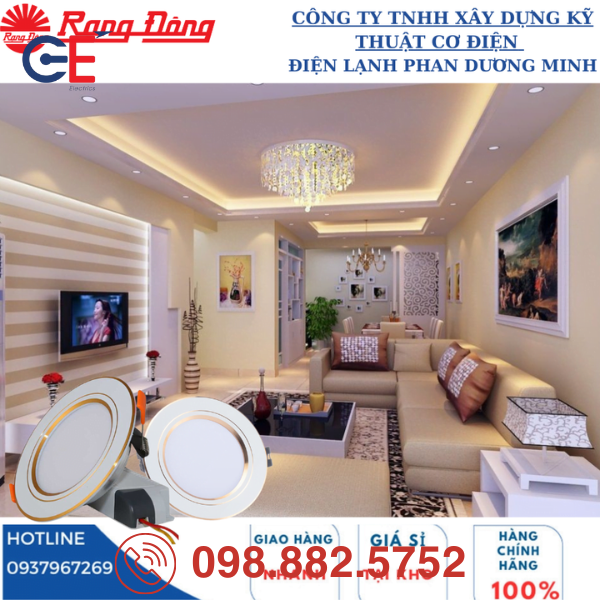 Đèn LED Downlight Rạng Đông đổi màu AT58 110/10W 12W nâng tầm không gian 