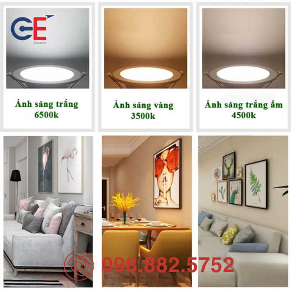 Đèn LED Downlight Rạng Đông đổi màu AT58 90/8W 10W công nghệ đổi màu tự động 