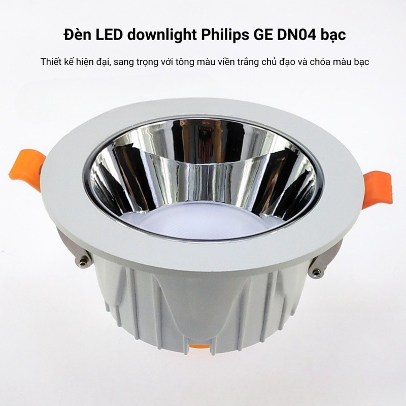 Đèn led downlight Philips GE DN04 bạc