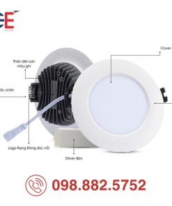 Đèn LED Downlight Rạng Đông AT04 110/10W thiết kế và lắp đặt đơn giản